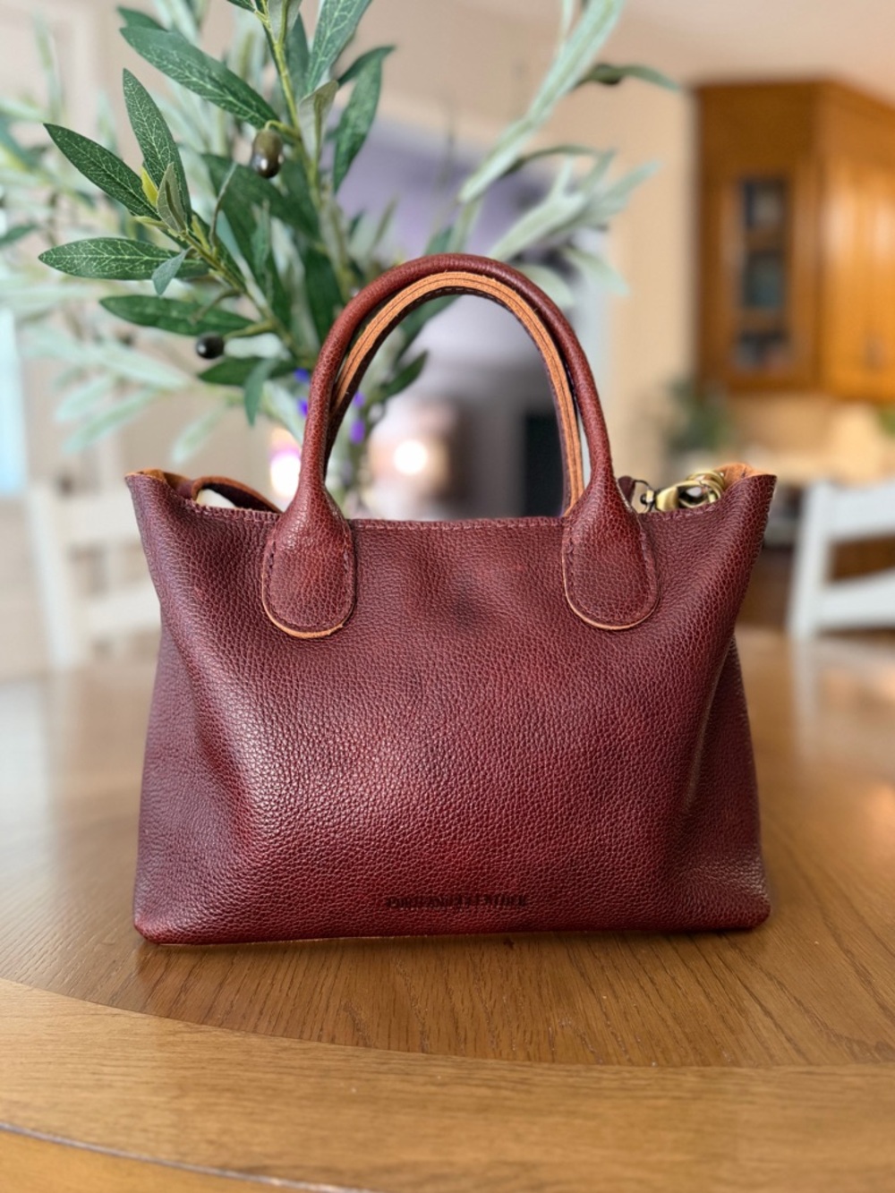 Portland Leather Raindrop satchel crossbody